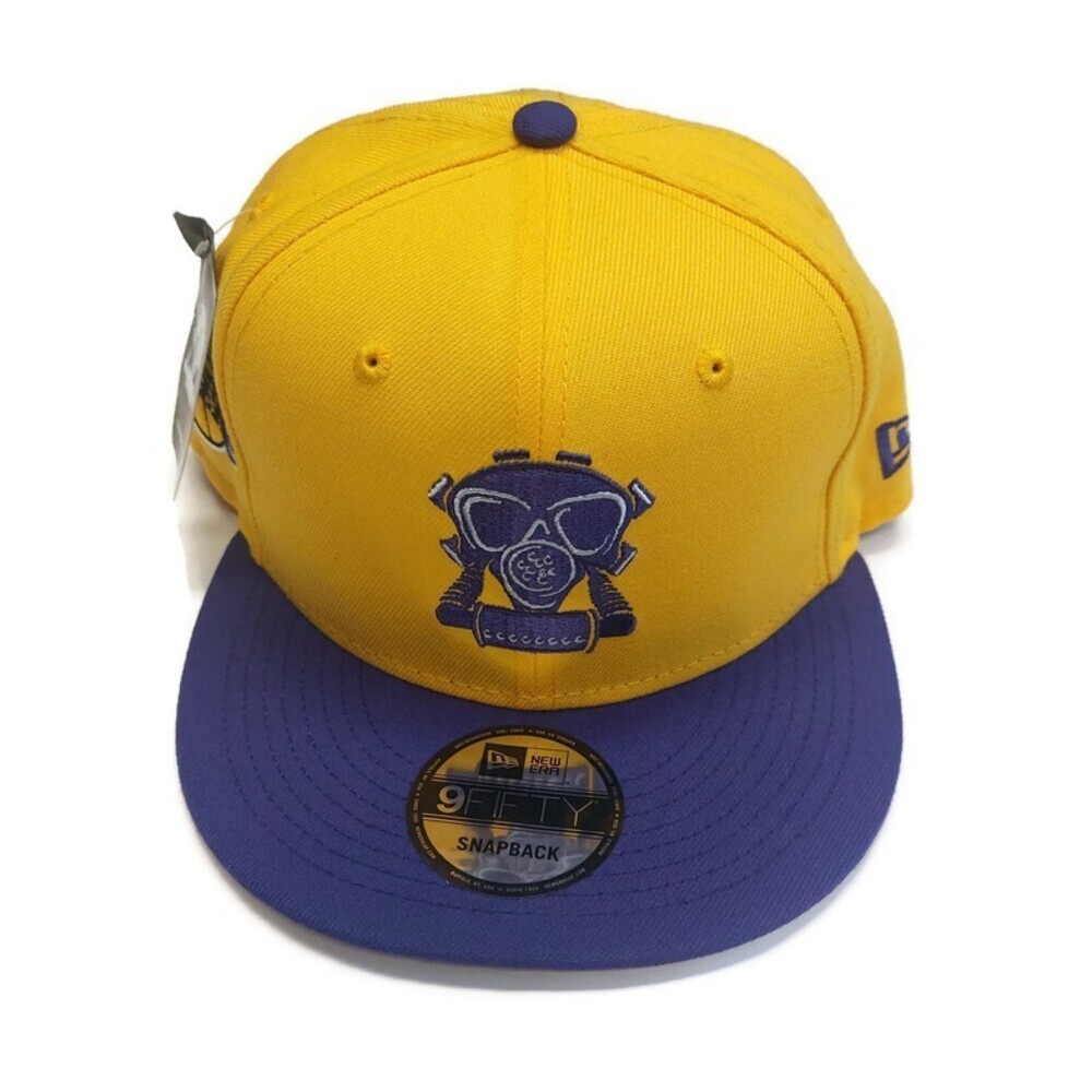 9Fifty New Era x Compound Gas Mask Los Angeles Lakers Snapback Hat Cap Yellow